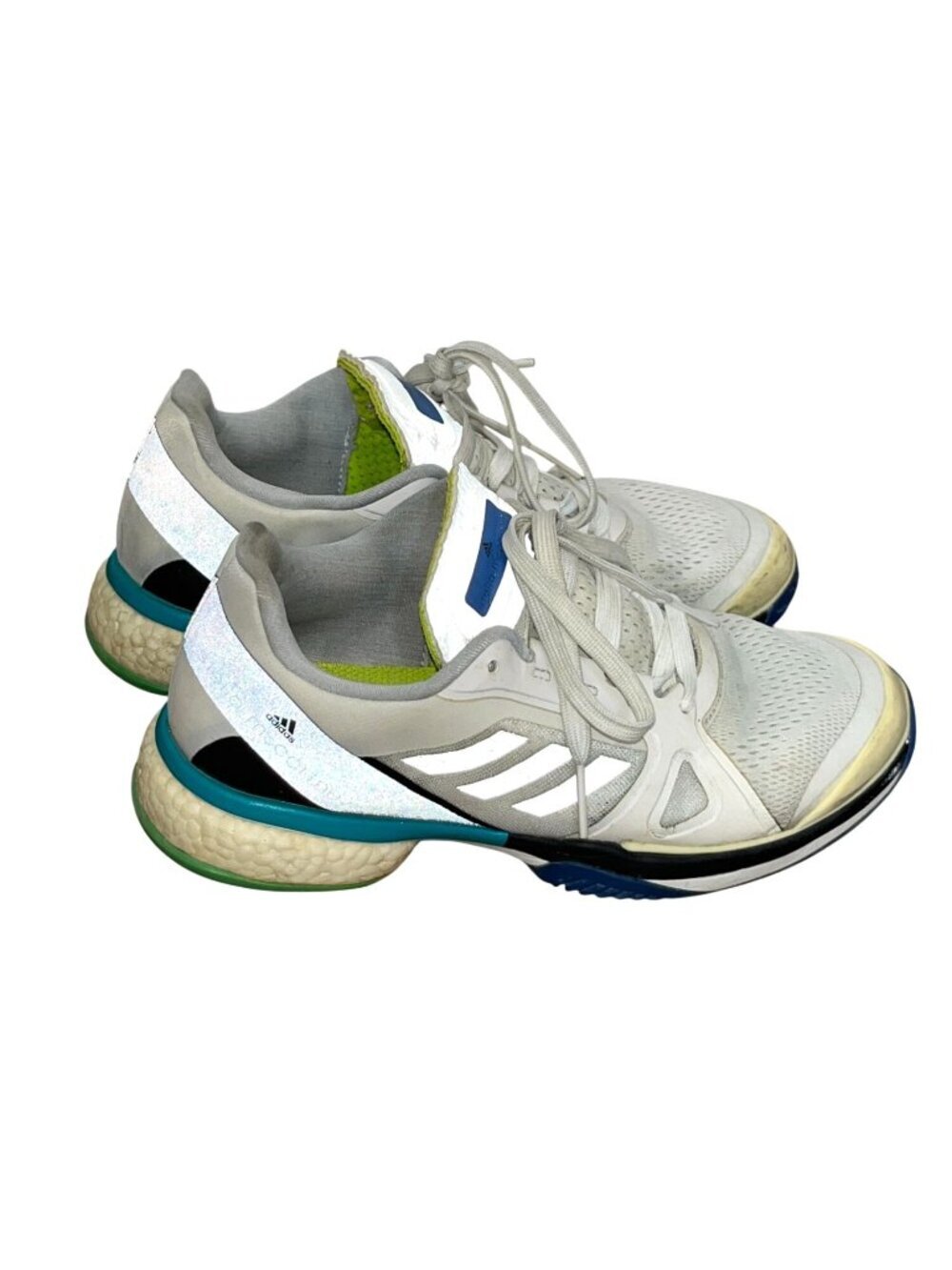 Stella McCartney AdidasWhite Tennis Shoes Boost Sole Size 7.5